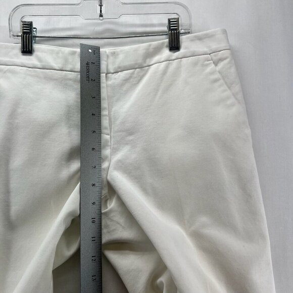 Vince Camuto Pants Womens Size 6 Chino Slim Straight Low Rise Trousers White - Picture 9 of 10